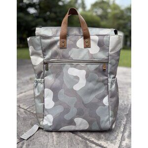 Thirty-One Camouflage Backpack with Brown Handles